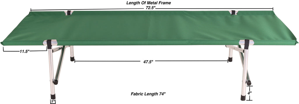 Green polyester Ibex Roll-a-Cot®, 74
